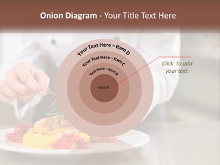 A Person In A Chef's Uniform Preparing Food On A Plate PowerPoint Template
