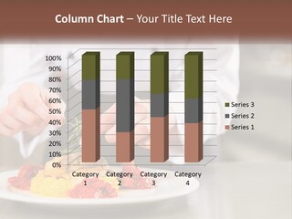 A Person In A Chef's Uniform Preparing Food On A Plate PowerPoint Template