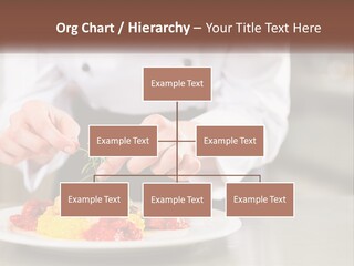 A Person In A Chef's Uniform Preparing Food On A Plate PowerPoint Template