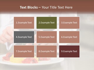 A Person In A Chef's Uniform Preparing Food On A Plate PowerPoint Template