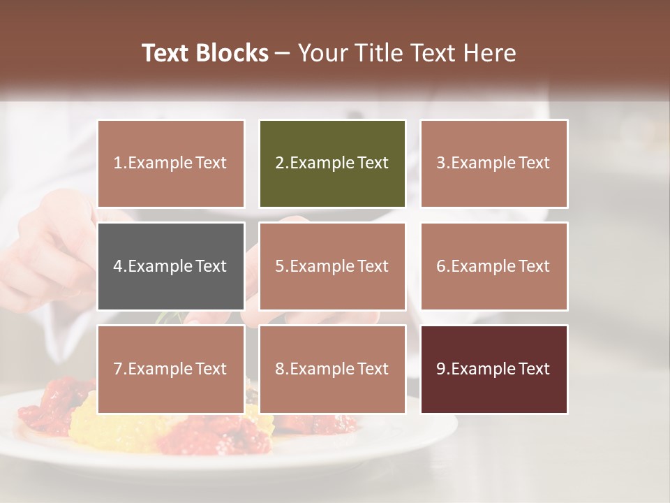 A Person In A Chef's Uniform Preparing Food On A Plate PowerPoint Template