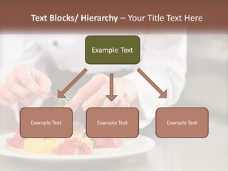 A Person In A Chef's Uniform Preparing Food On A Plate PowerPoint Template