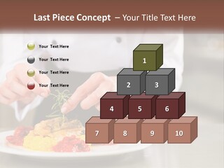 A Person In A Chef's Uniform Preparing Food On A Plate PowerPoint Template