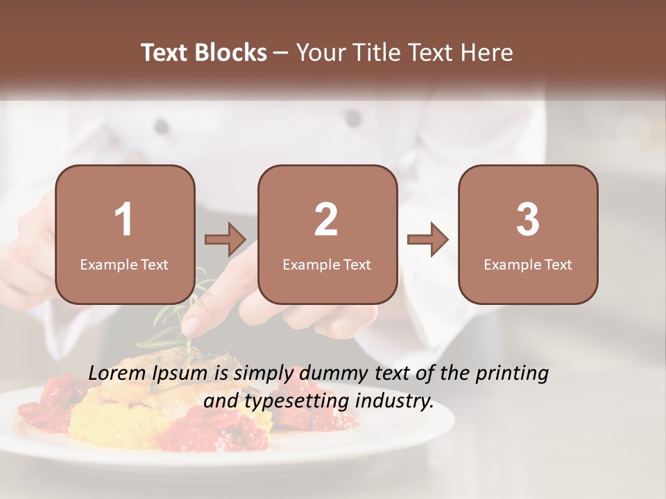 A Person In A Chef's Uniform Preparing Food On A Plate PowerPoint Template