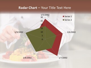A Person In A Chef's Uniform Preparing Food On A Plate PowerPoint Template