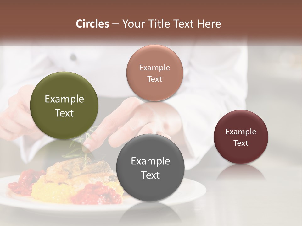 A Person In A Chef's Uniform Preparing Food On A Plate PowerPoint Template