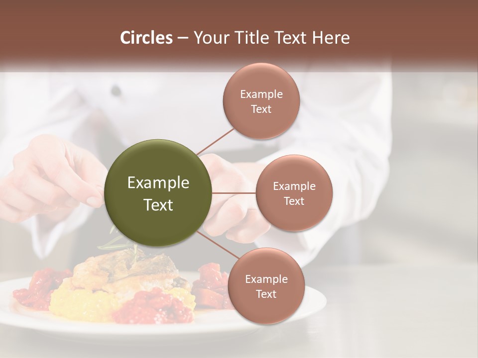 A Person In A Chef's Uniform Preparing Food On A Plate PowerPoint Template