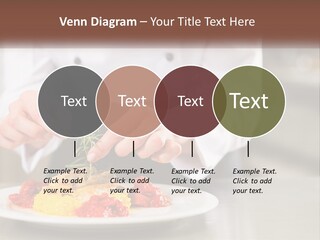 A Person In A Chef's Uniform Preparing Food On A Plate PowerPoint Template