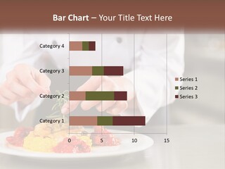 A Person In A Chef's Uniform Preparing Food On A Plate PowerPoint Template