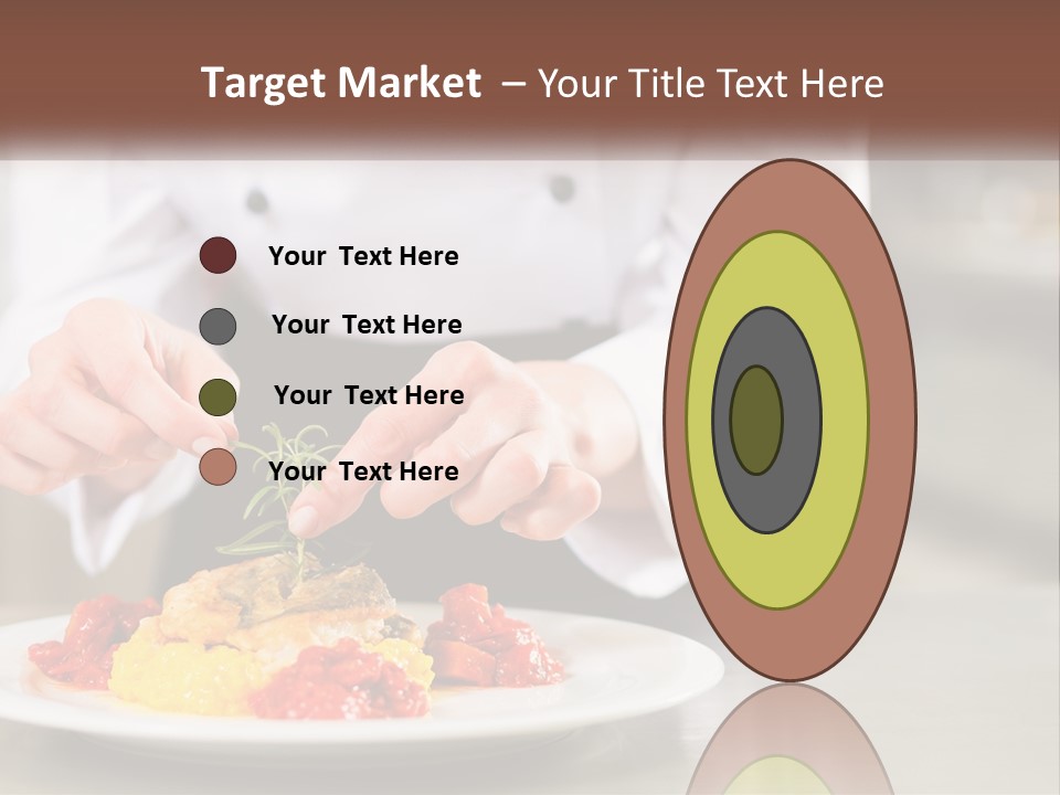 A Person In A Chef's Uniform Preparing Food On A Plate PowerPoint Template