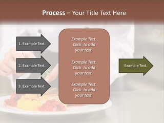 A Person In A Chef's Uniform Preparing Food On A Plate PowerPoint Template