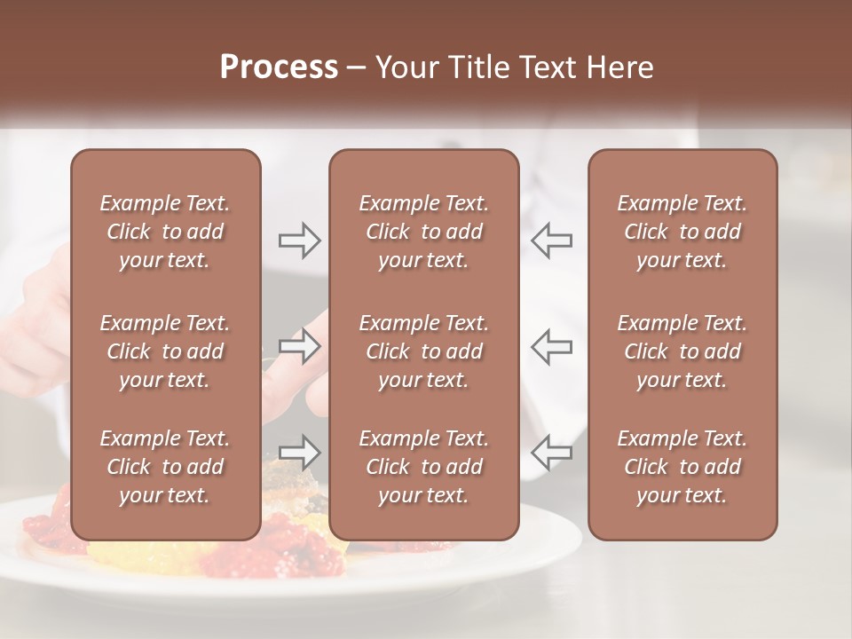 A Person In A Chef's Uniform Preparing Food On A Plate PowerPoint Template