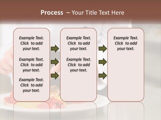 A Person In A Chef's Uniform Preparing Food On A Plate PowerPoint Template