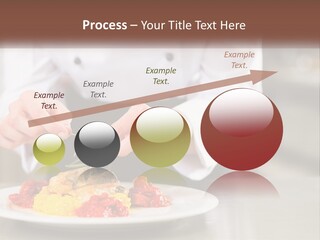 A Person In A Chef's Uniform Preparing Food On A Plate PowerPoint Template
