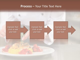 A Person In A Chef's Uniform Preparing Food On A Plate PowerPoint Template