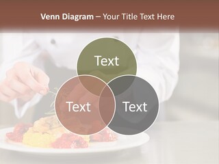 A Person In A Chef's Uniform Preparing Food On A Plate PowerPoint Template