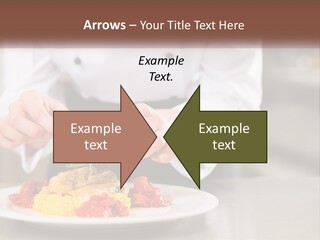 A Person In A Chef's Uniform Preparing Food On A Plate PowerPoint Template