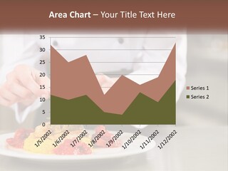 A Person In A Chef's Uniform Preparing Food On A Plate PowerPoint Template