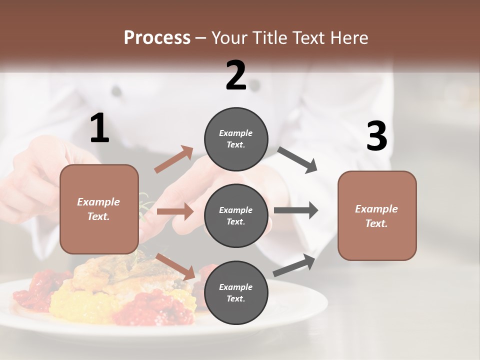 A Person In A Chef's Uniform Preparing Food On A Plate PowerPoint Template