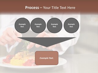 A Person In A Chef's Uniform Preparing Food On A Plate PowerPoint Template