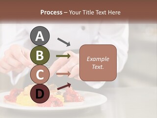A Person In A Chef's Uniform Preparing Food On A Plate PowerPoint Template