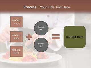 A Person In A Chef's Uniform Preparing Food On A Plate PowerPoint Template