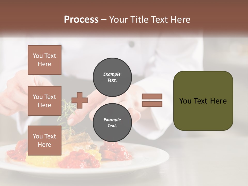 A Person In A Chef's Uniform Preparing Food On A Plate PowerPoint Template