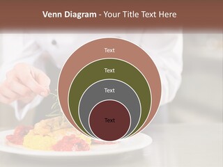 A Person In A Chef's Uniform Preparing Food On A Plate PowerPoint Template