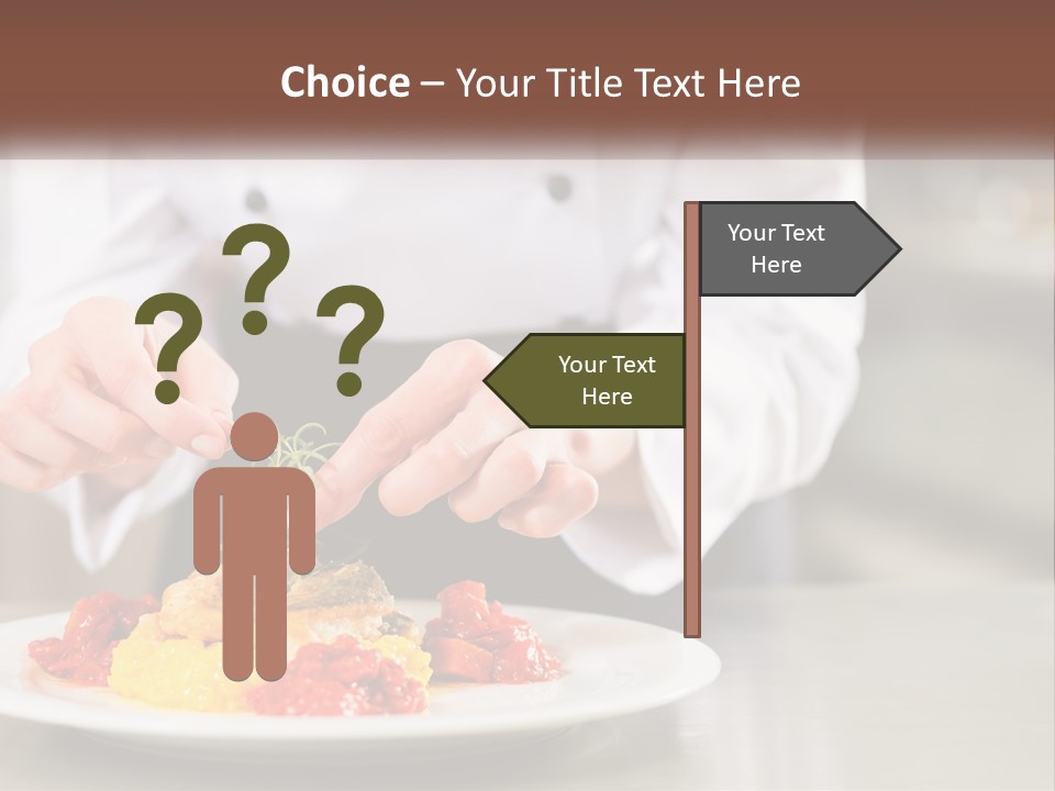 A Person In A Chef's Uniform Preparing Food On A Plate PowerPoint Template