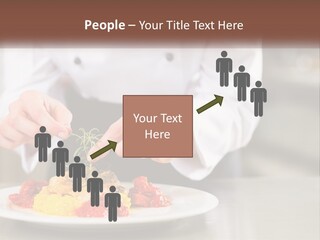 A Person In A Chef's Uniform Preparing Food On A Plate PowerPoint Template