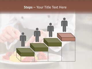 A Person In A Chef's Uniform Preparing Food On A Plate PowerPoint Template