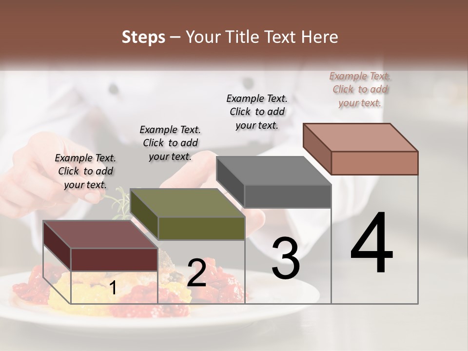 A Person In A Chef's Uniform Preparing Food On A Plate PowerPoint Template