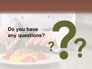 A Person In A Chef's Uniform Preparing Food On A Plate PowerPoint Template