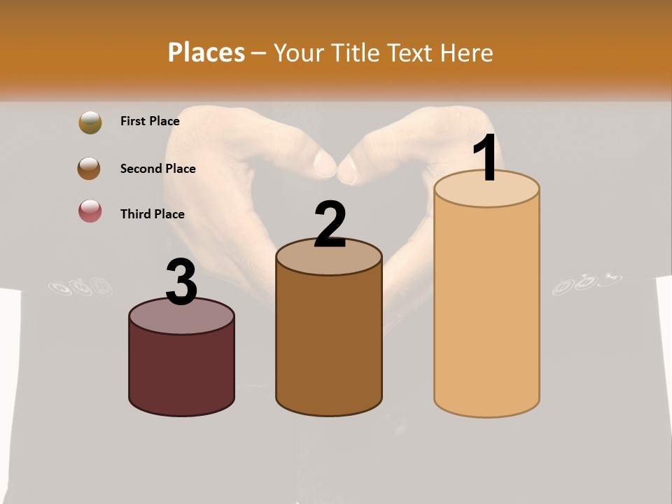 A Man In A Suit Making A Heart Shape With His Hands PowerPoint Template