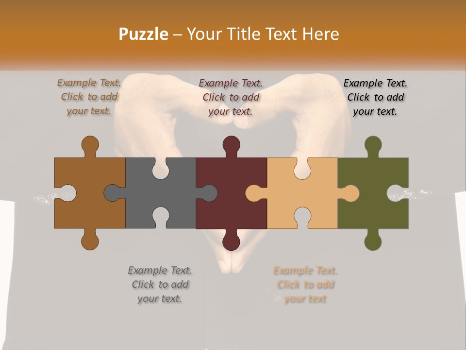A Man In A Suit Making A Heart Shape With His Hands PowerPoint Template