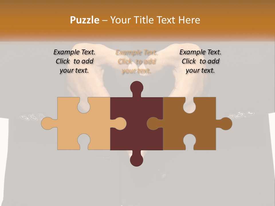 A Man In A Suit Making A Heart Shape With His Hands PowerPoint Template