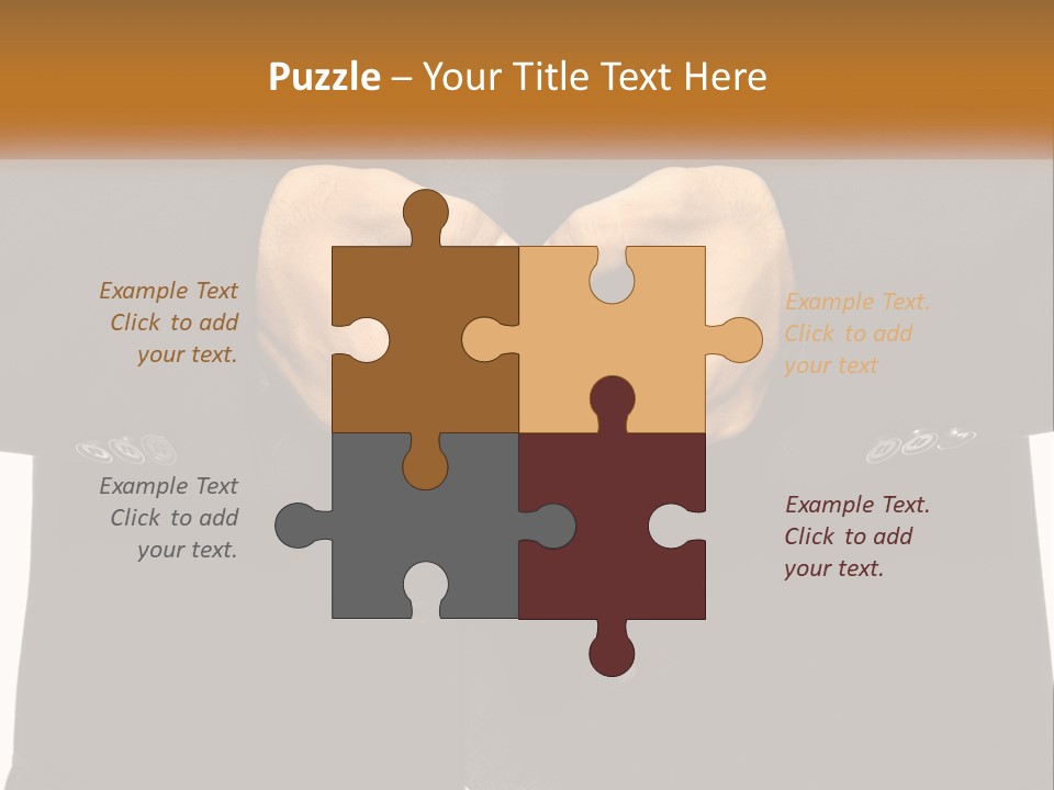 A Man In A Suit Making A Heart Shape With His Hands PowerPoint Template