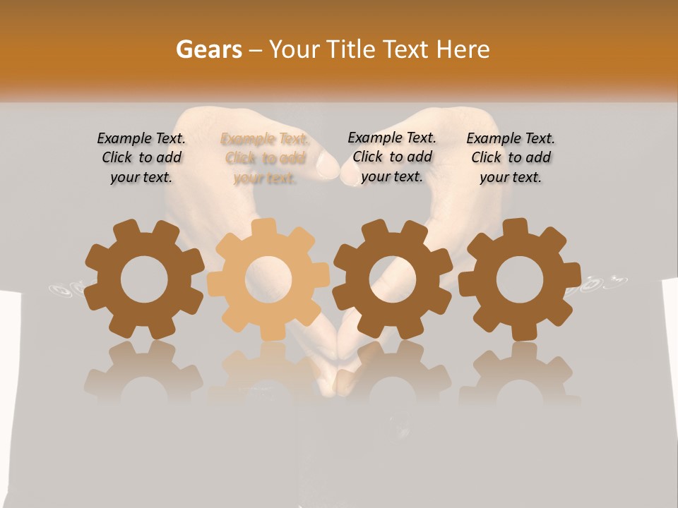 A Man In A Suit Making A Heart Shape With His Hands PowerPoint Template