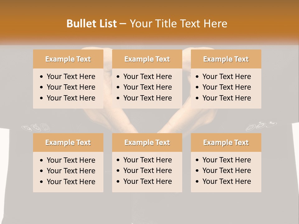A Man In A Suit Making A Heart Shape With His Hands PowerPoint Template