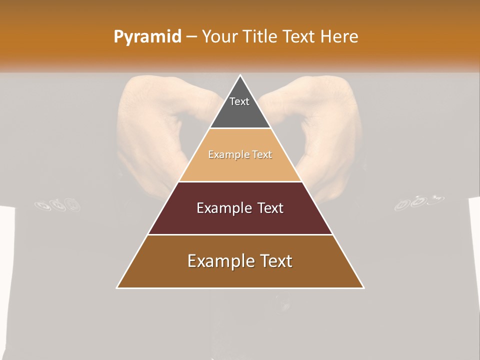 A Man In A Suit Making A Heart Shape With His Hands PowerPoint Template