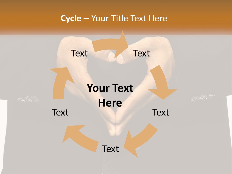 A Man In A Suit Making A Heart Shape With His Hands PowerPoint Template