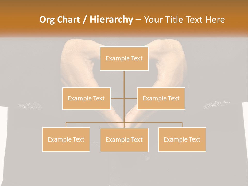 A Man In A Suit Making A Heart Shape With His Hands PowerPoint Template
