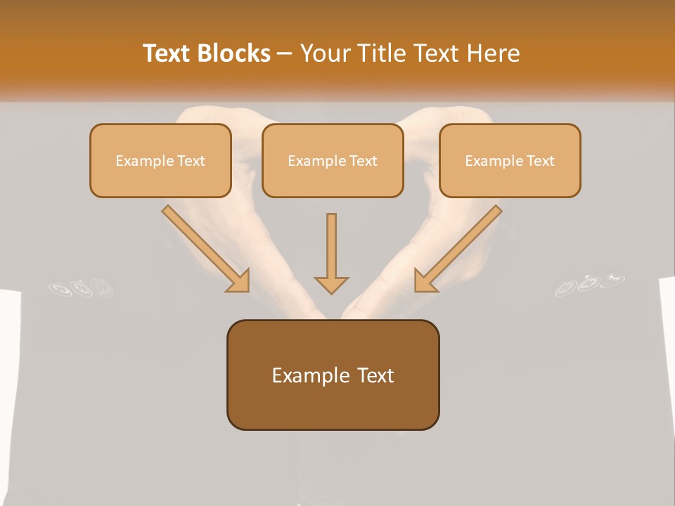 A Man In A Suit Making A Heart Shape With His Hands PowerPoint Template