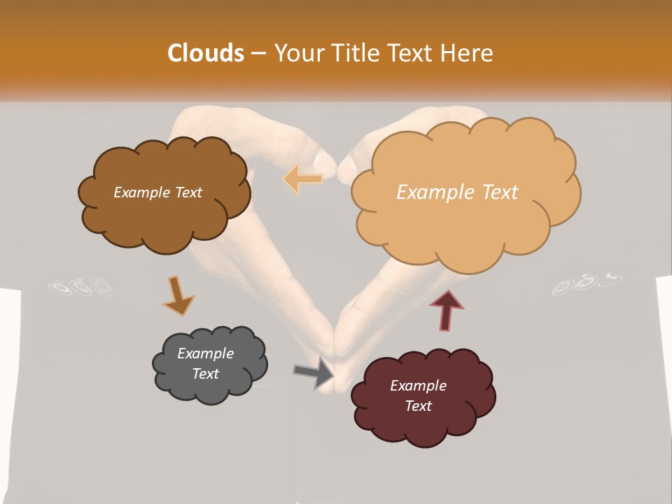 A Man In A Suit Making A Heart Shape With His Hands PowerPoint Template