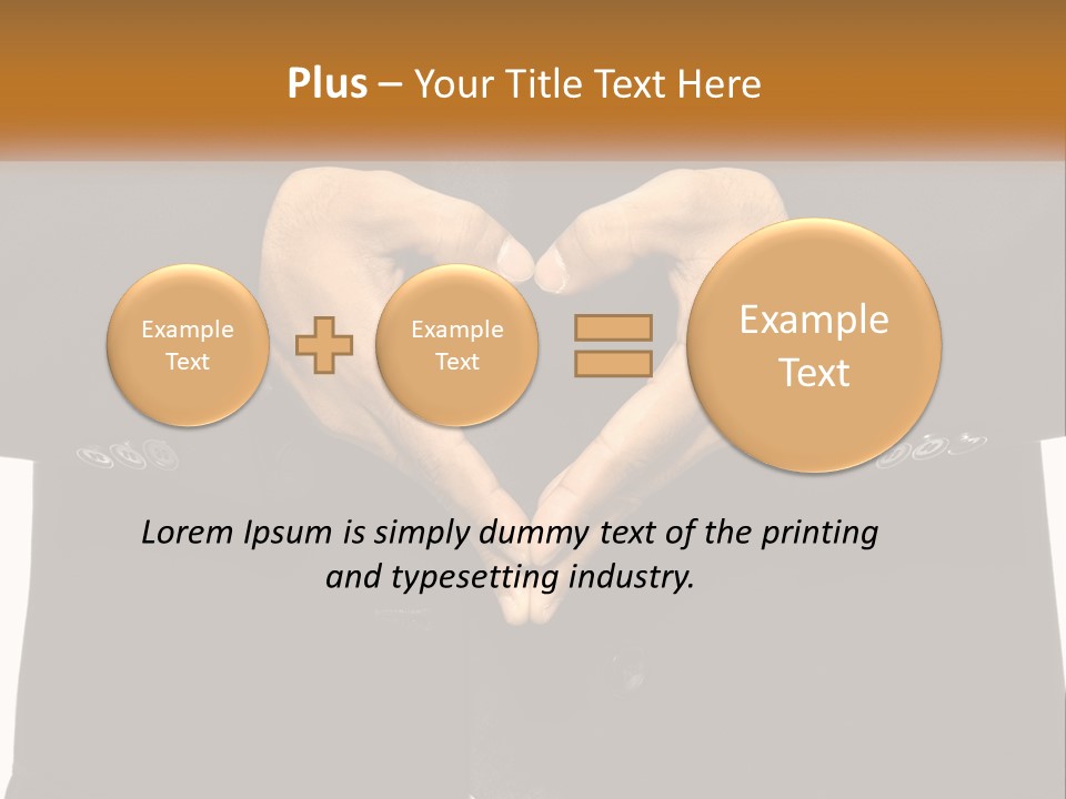 A Man In A Suit Making A Heart Shape With His Hands PowerPoint Template