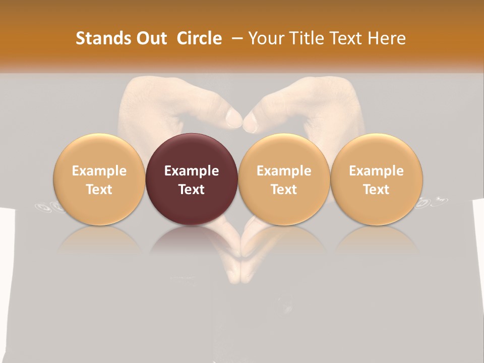 A Man In A Suit Making A Heart Shape With His Hands PowerPoint Template