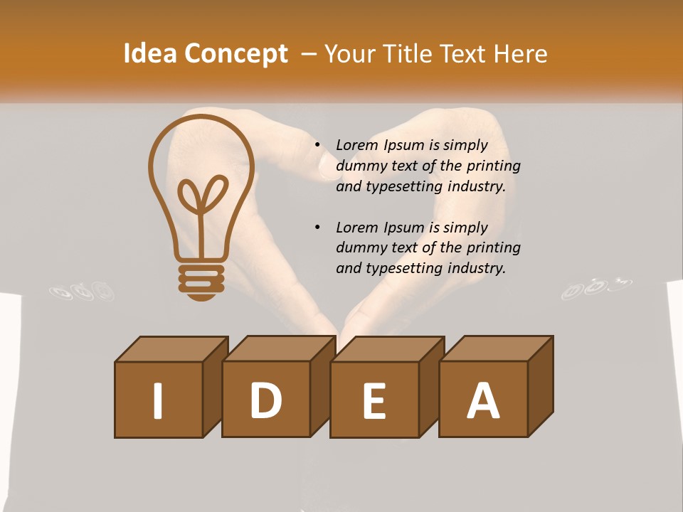 A Man In A Suit Making A Heart Shape With His Hands PowerPoint Template