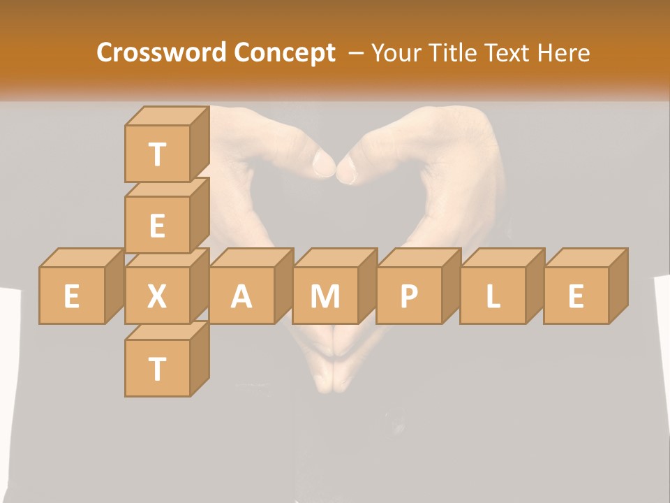 A Man In A Suit Making A Heart Shape With His Hands PowerPoint Template