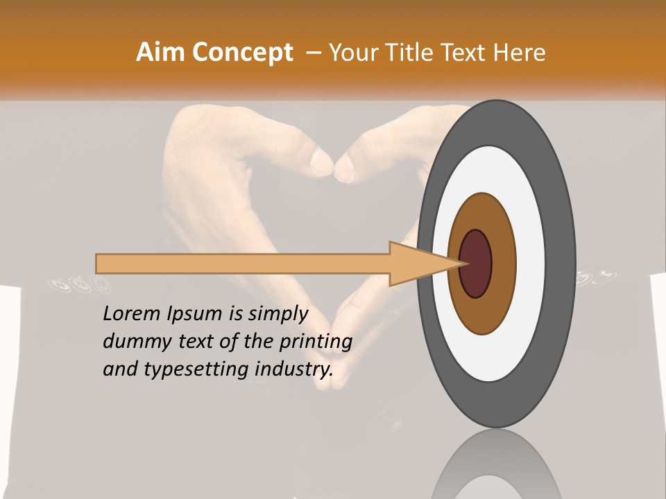 A Man In A Suit Making A Heart Shape With His Hands PowerPoint Template