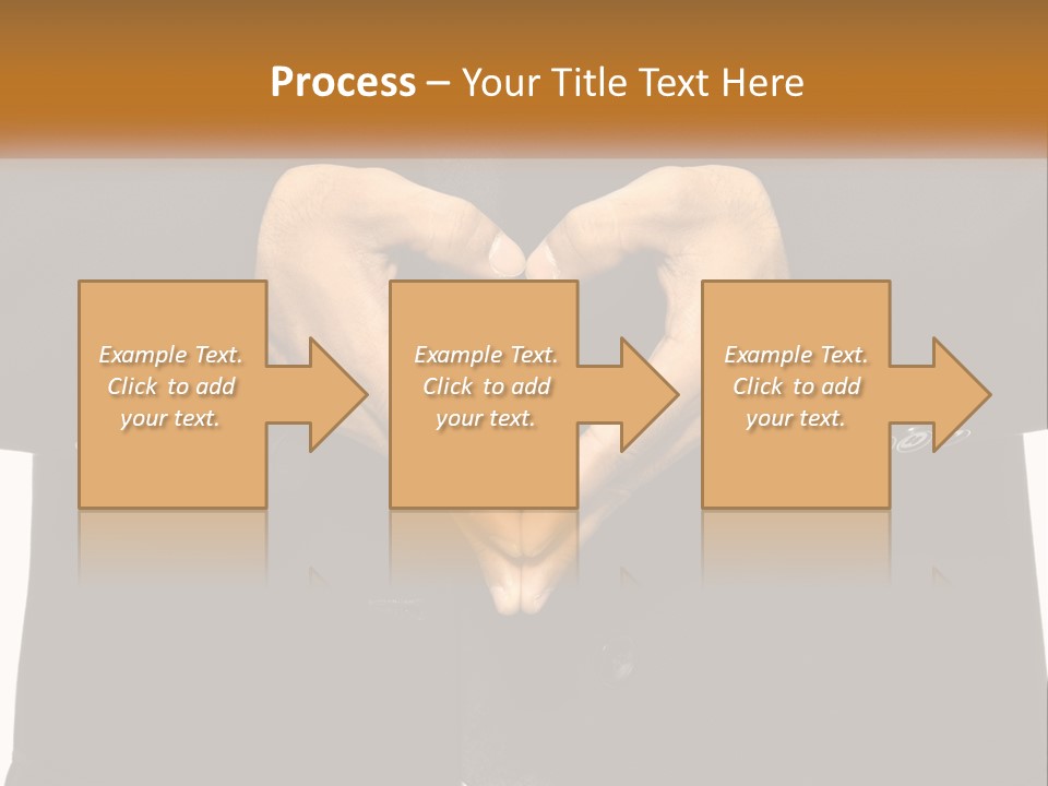 A Man In A Suit Making A Heart Shape With His Hands PowerPoint Template